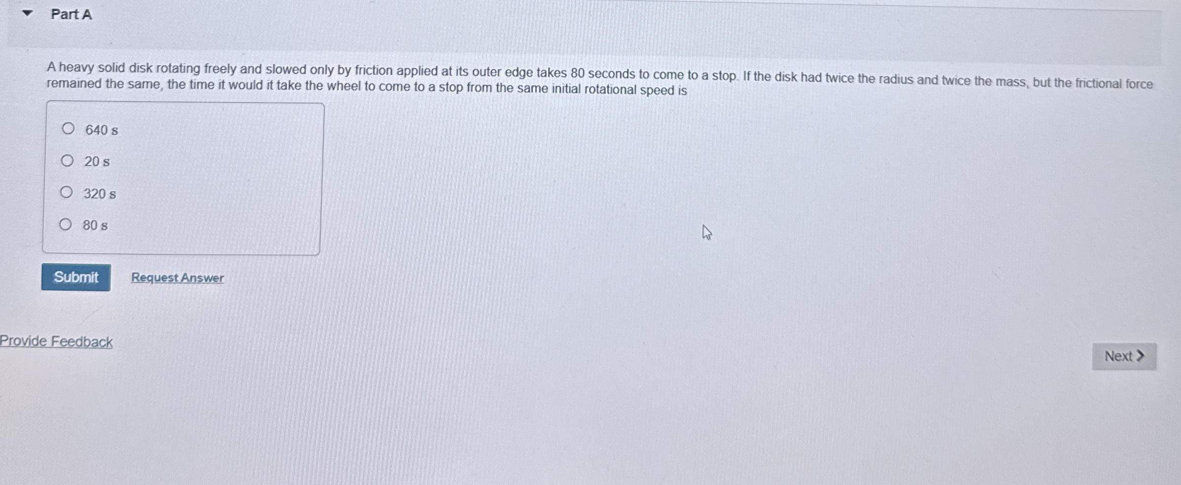 Part A A heavy solid disk rotating freely and