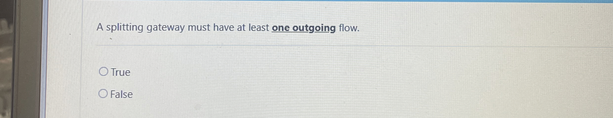 A splitting gateway must have at least one