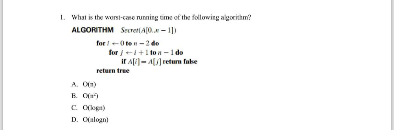 What is the worst - case running time of the