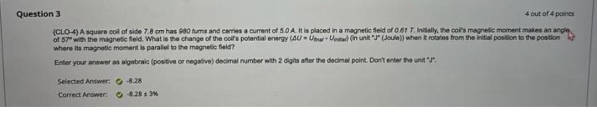 Question 3 4 out of 4 points { CLO - 4 ) A square