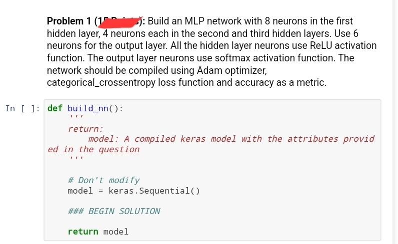 do NOT delete the function keras from the