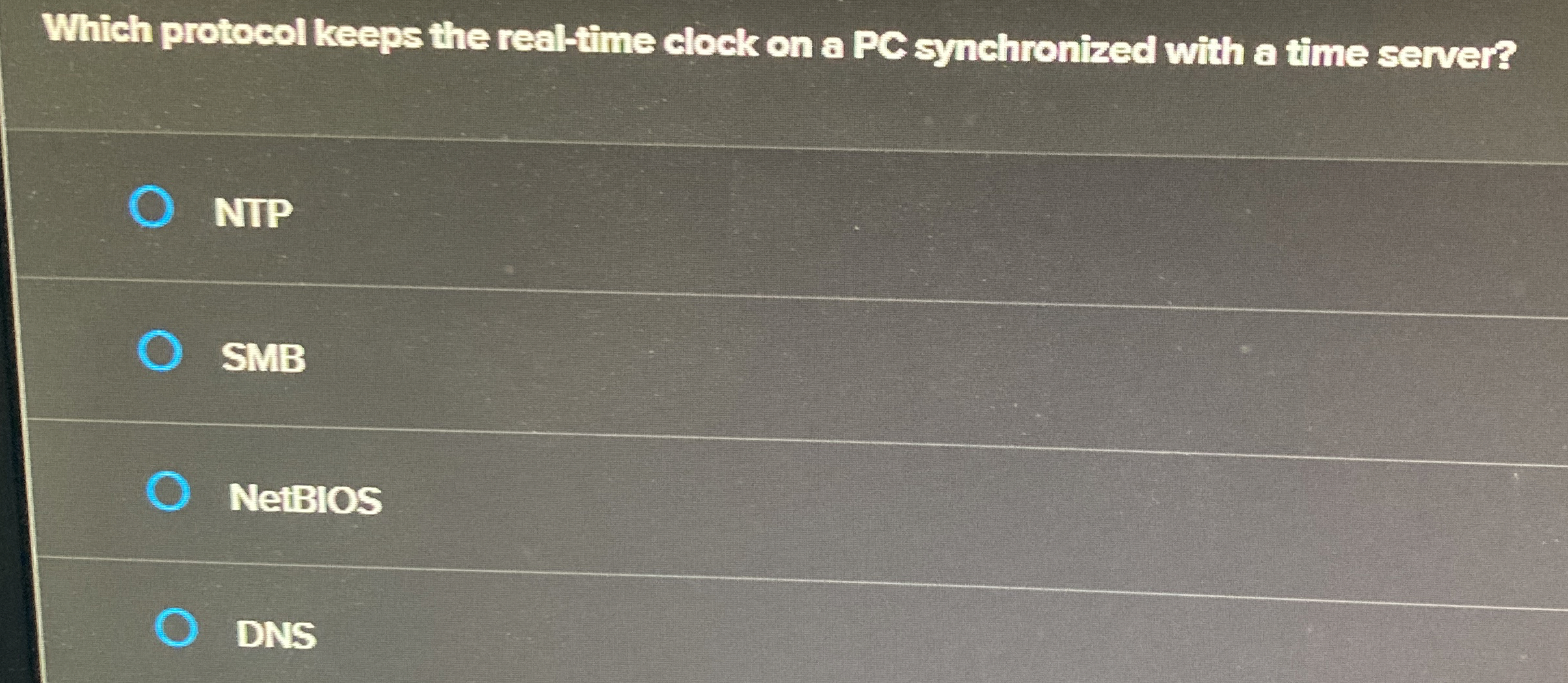 Which protocol keeps the reaktime clock on a PC