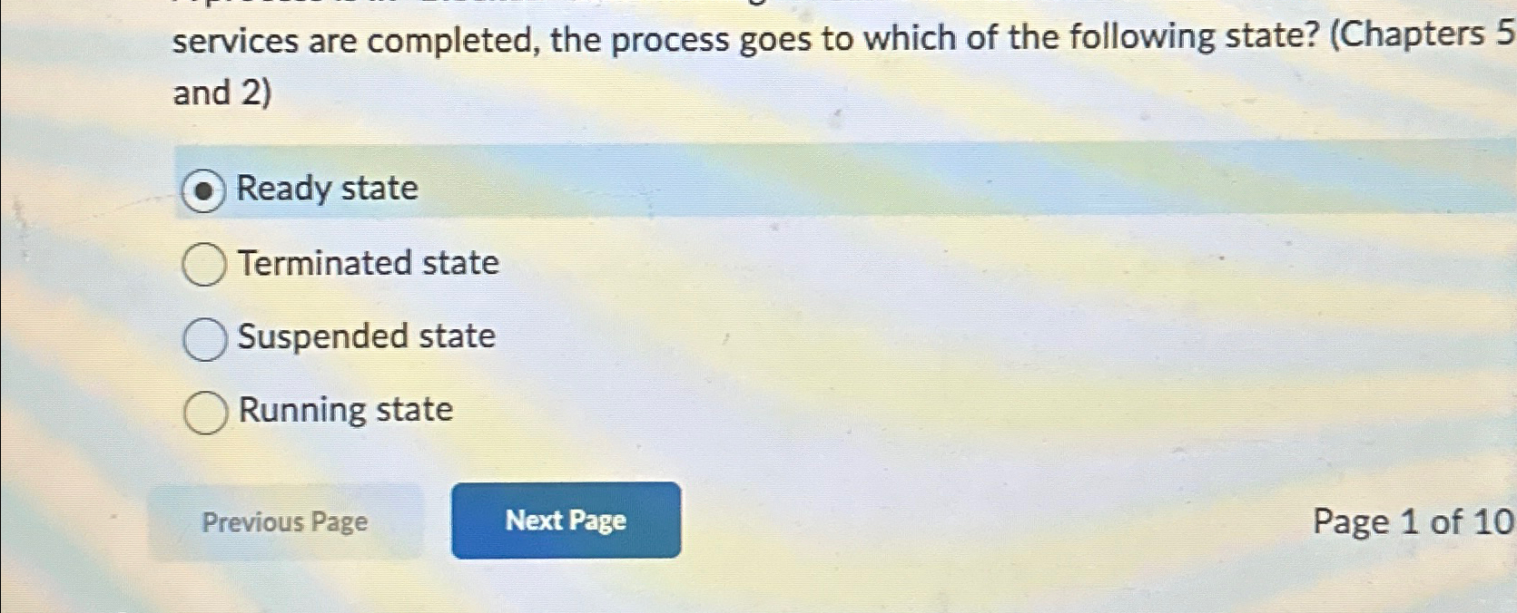 services are completed, the process goes to which