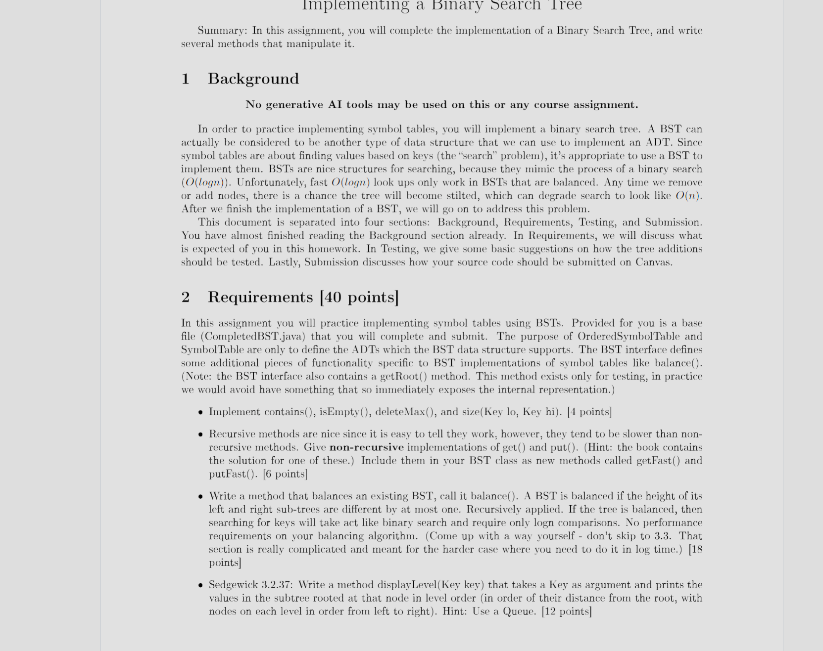 Hi ! I need help implimenting a balance ( )