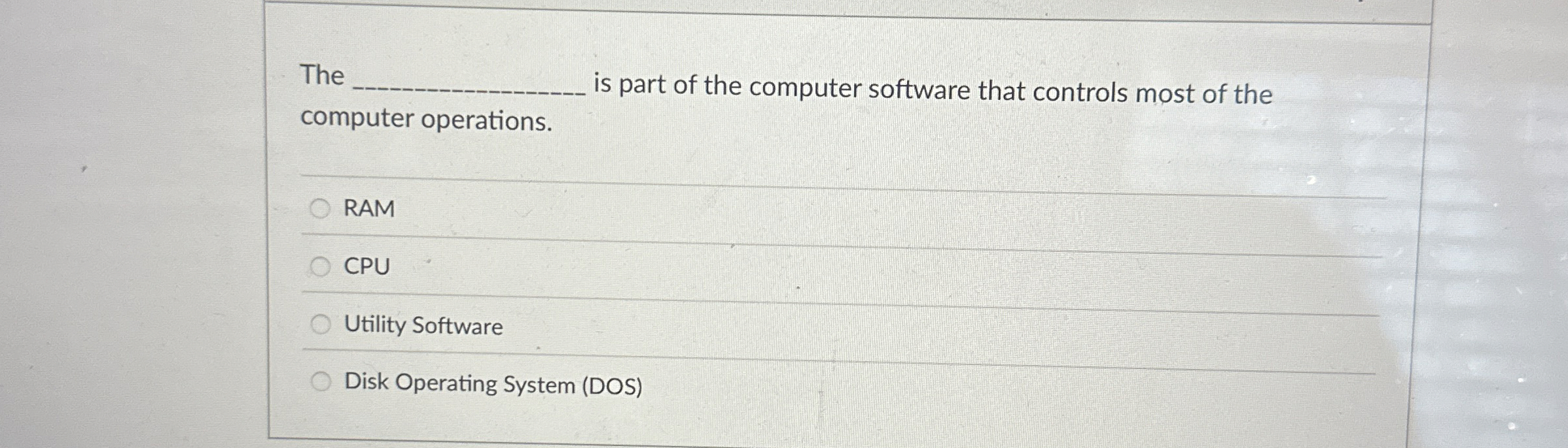 The is part of the computer software that