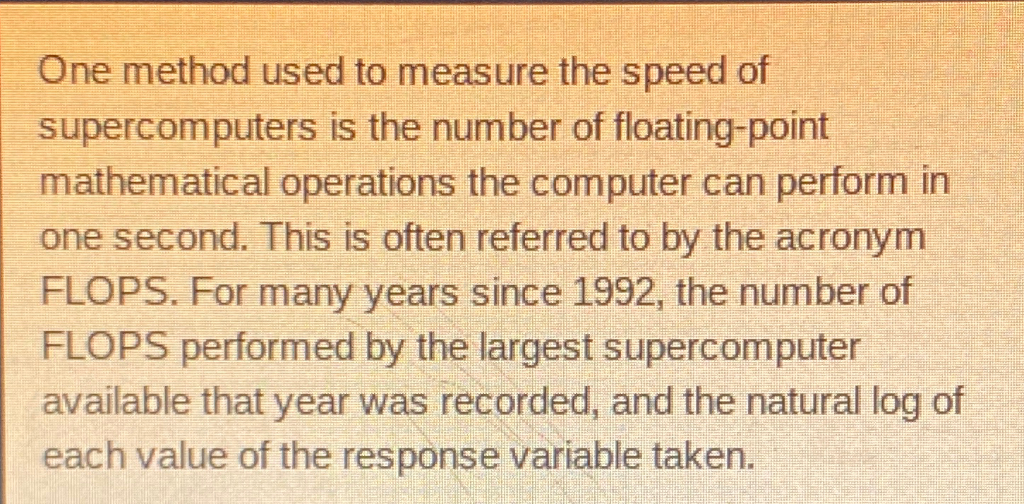 One method used to measure the speed of