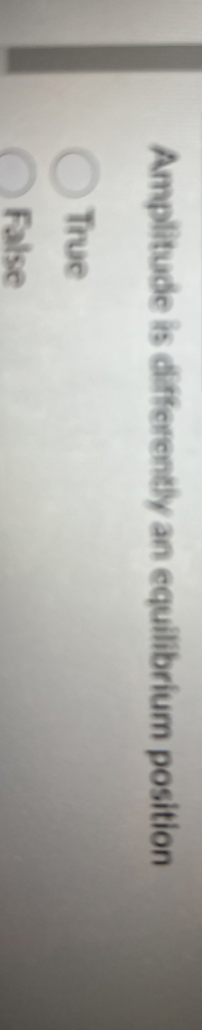 Amplitude is differently an equilibrium position
