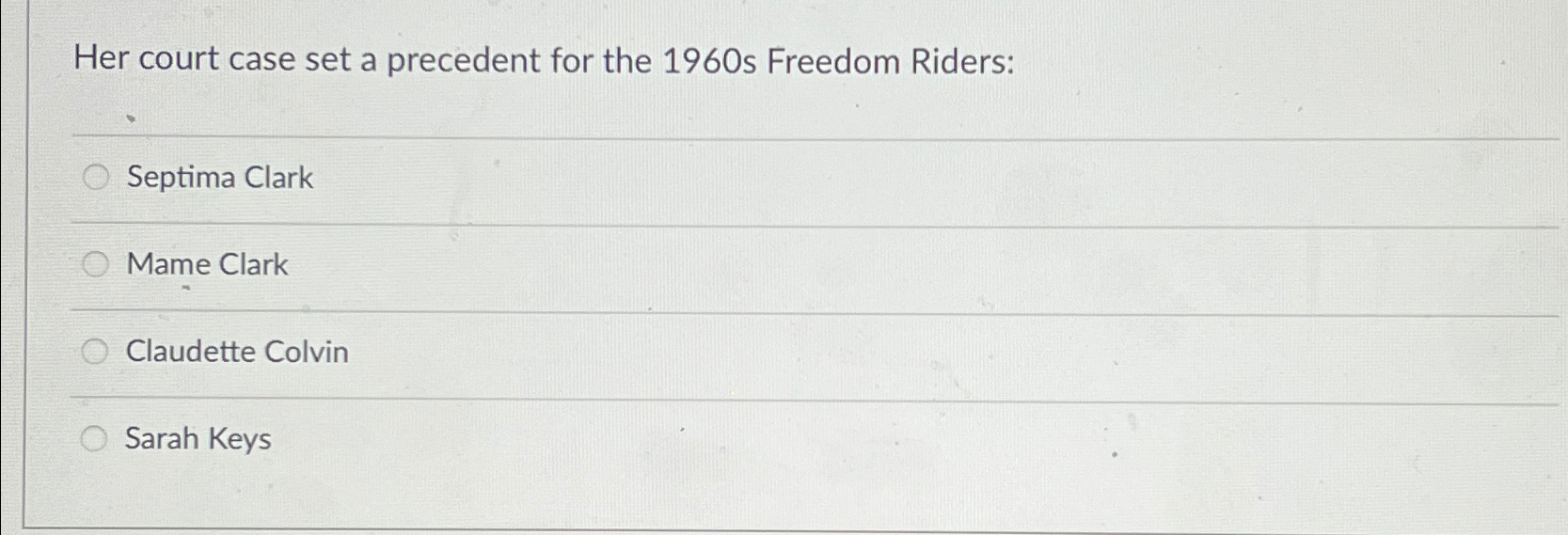 Her court case set a precedent for the 1 9 6 0 s