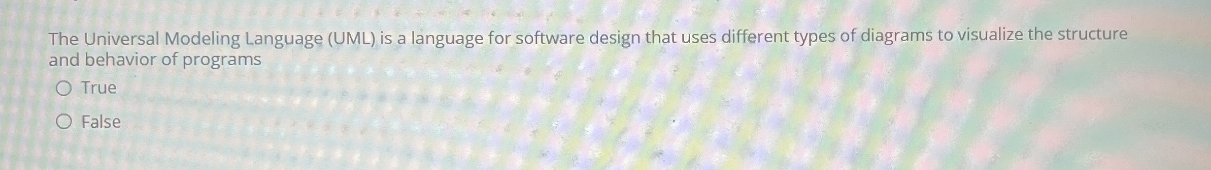 The Universal Modeling Language ( UML ) is a