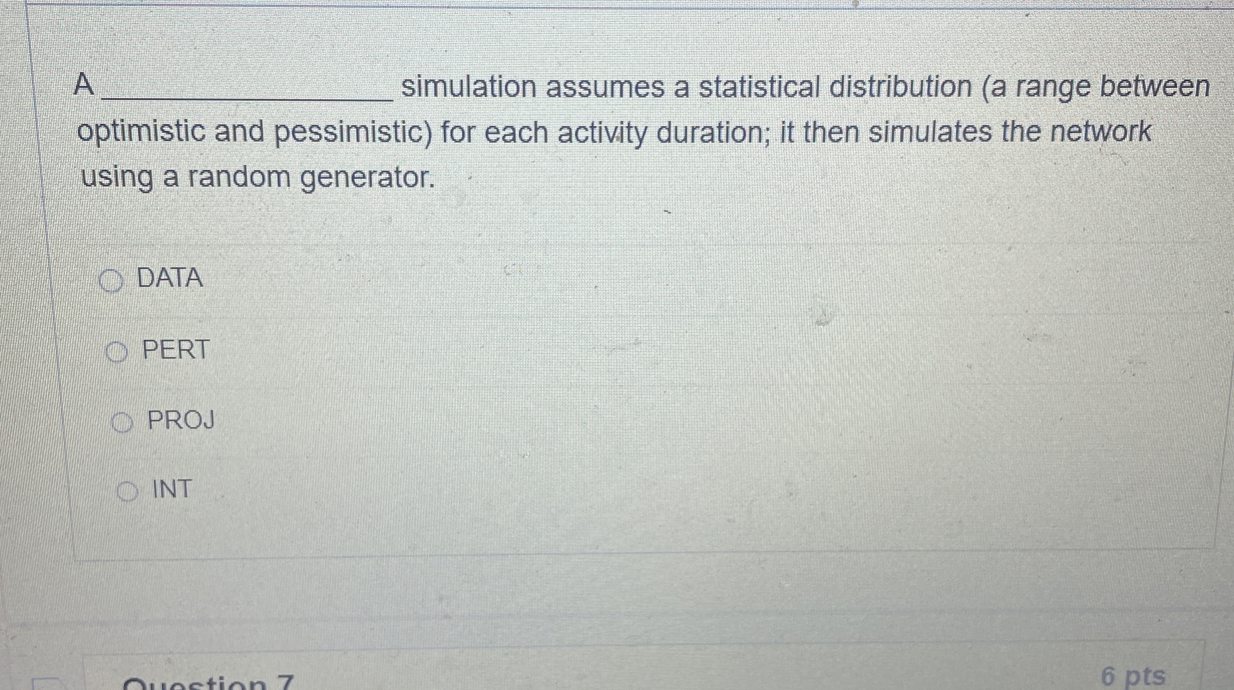 A q , simulation assumes a statistical