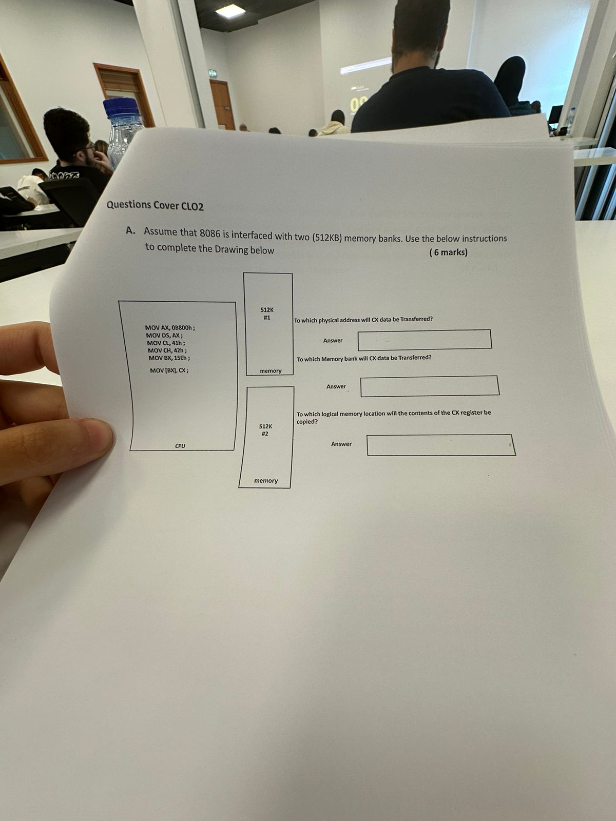 Questions Cover CLO 2 A . Assume that 8 0 8 6 is