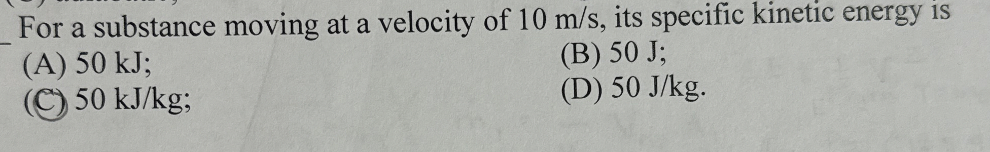 For a substance moving at a velocity of 1 0 m s ,