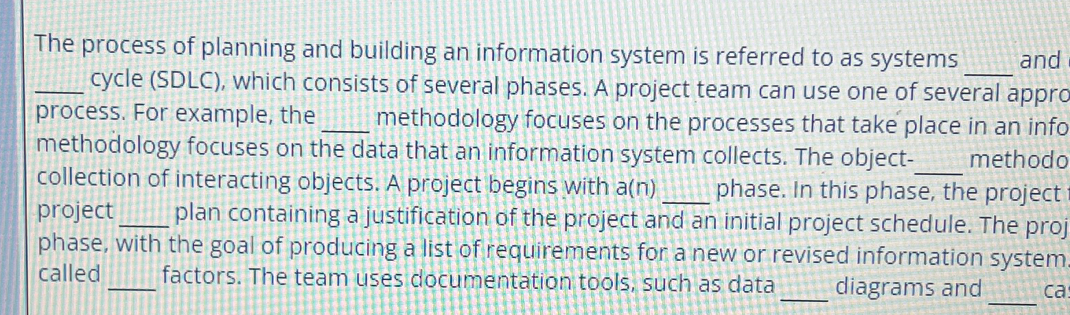 The process of planning and building an