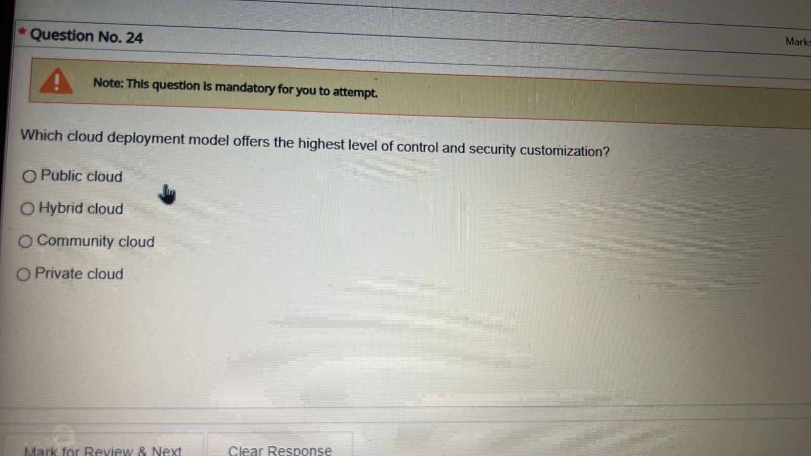 Question No . 2 4 Note: This question is