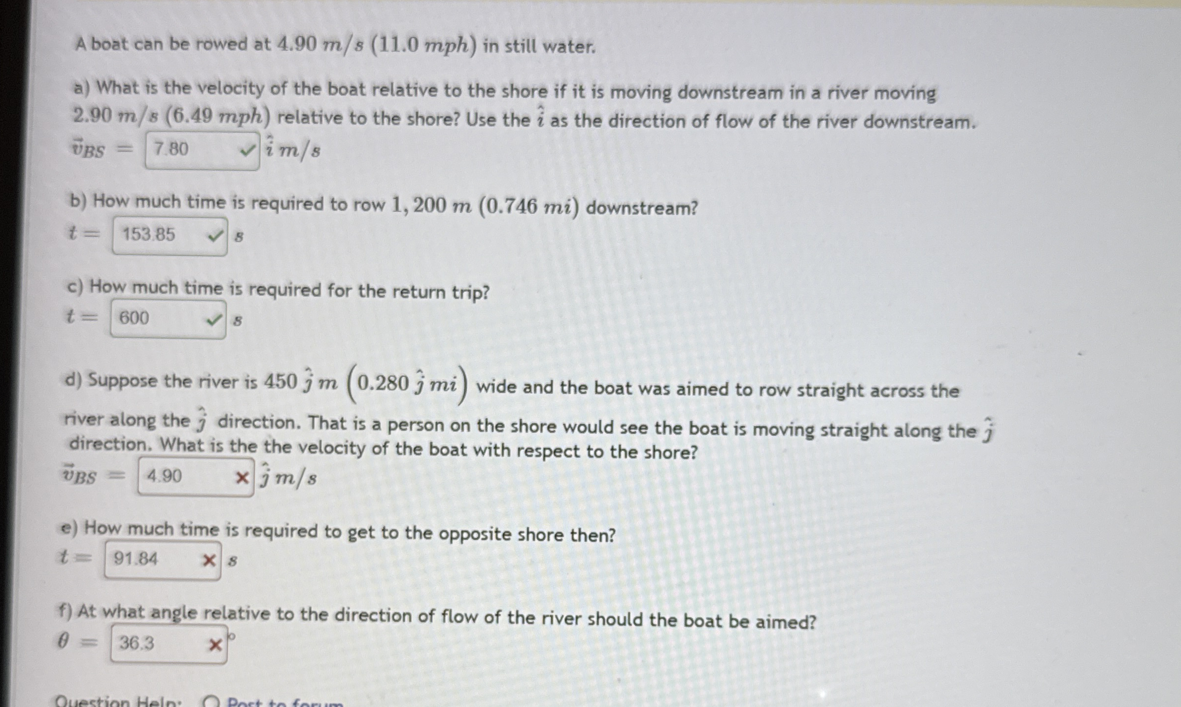 A boat can be rowed at 4 . 9 0 m s ( 1 1 . 0 m p
