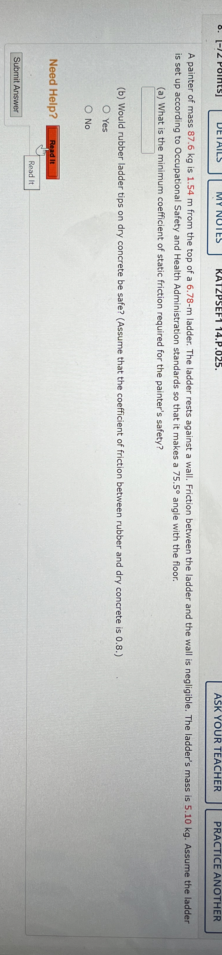 ASK YOUR TEACHER is set up according to