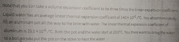 Note that you can take a volume expansion