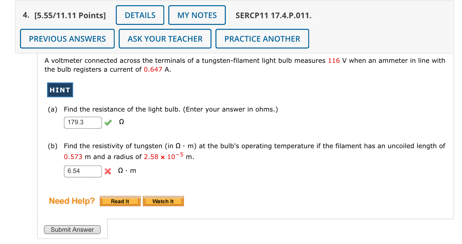 [ 5 . 5 5 / 1 1 . 1 1 Points ] SERCP 1 1 1 7 . 4