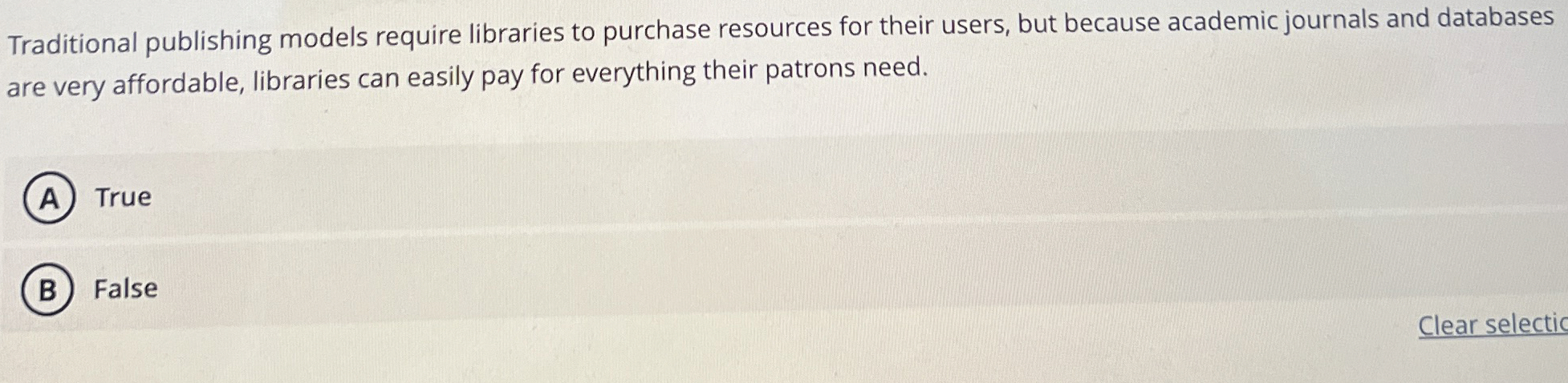 Traditional publishing models require libraries