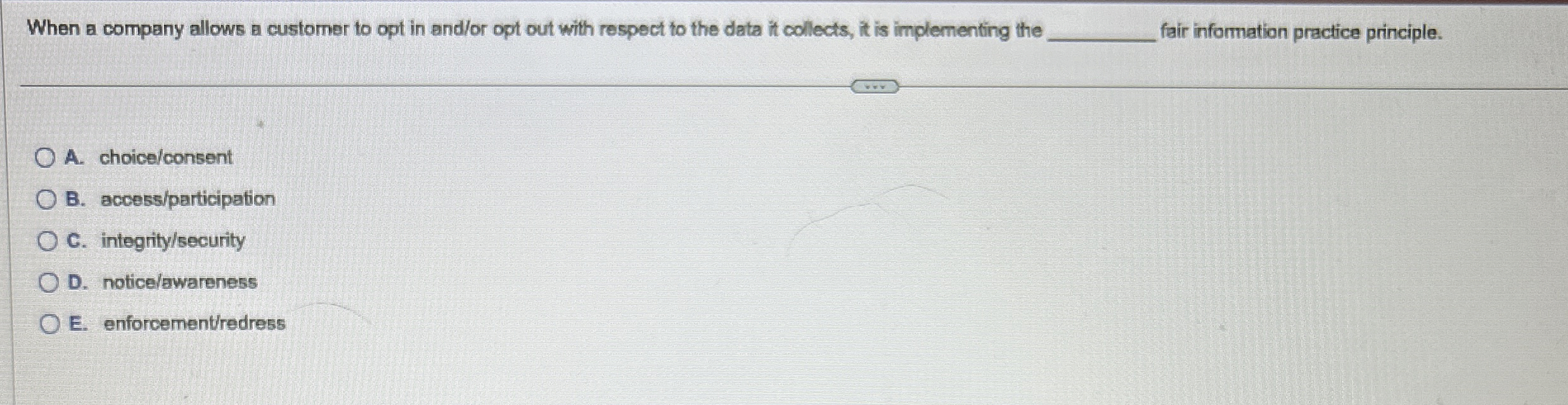 When a company allows a customer to opt in and /