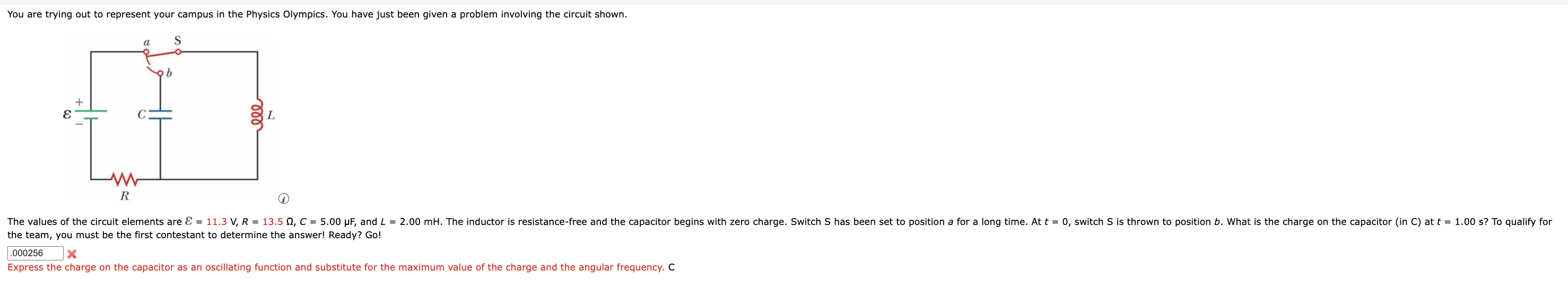 You are trying out to represent your campus in
