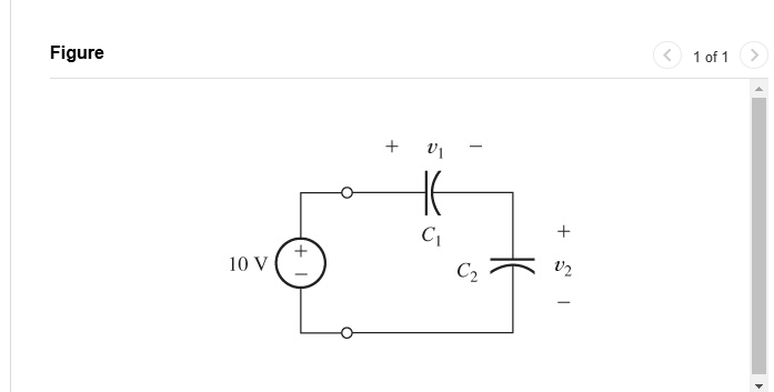 Two initially uncharged capacitors C 1 = C 1 = 8