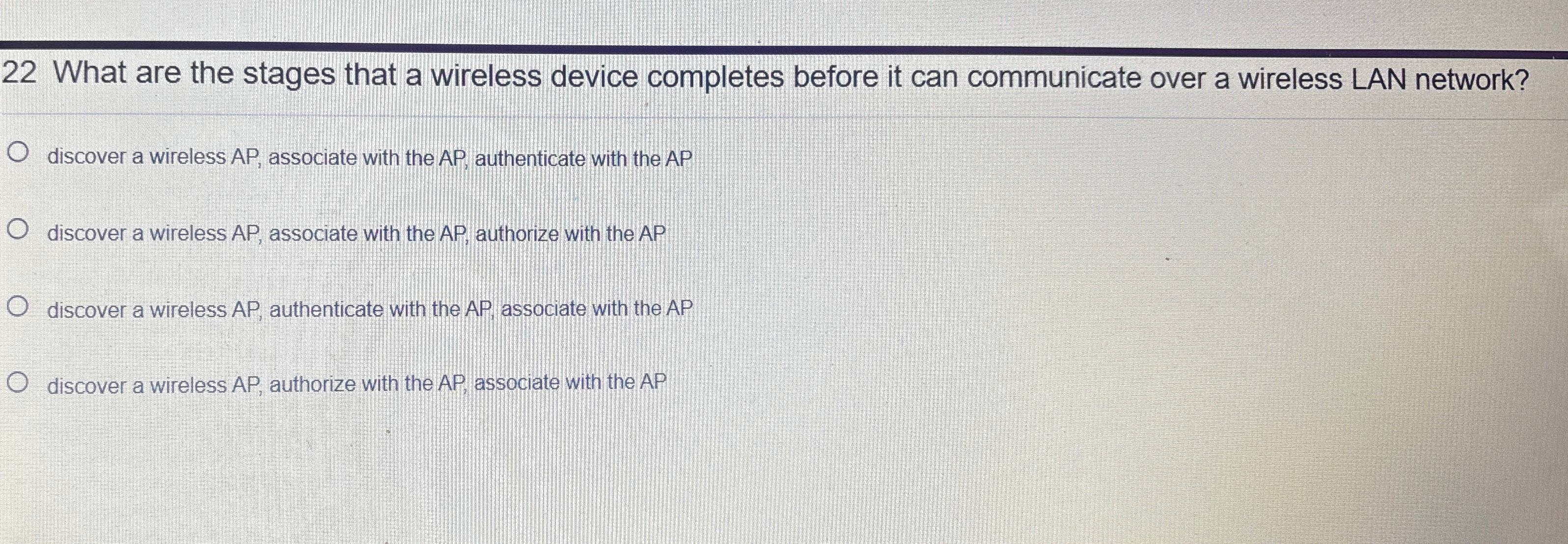 2 2 What are the stages that a wireless device