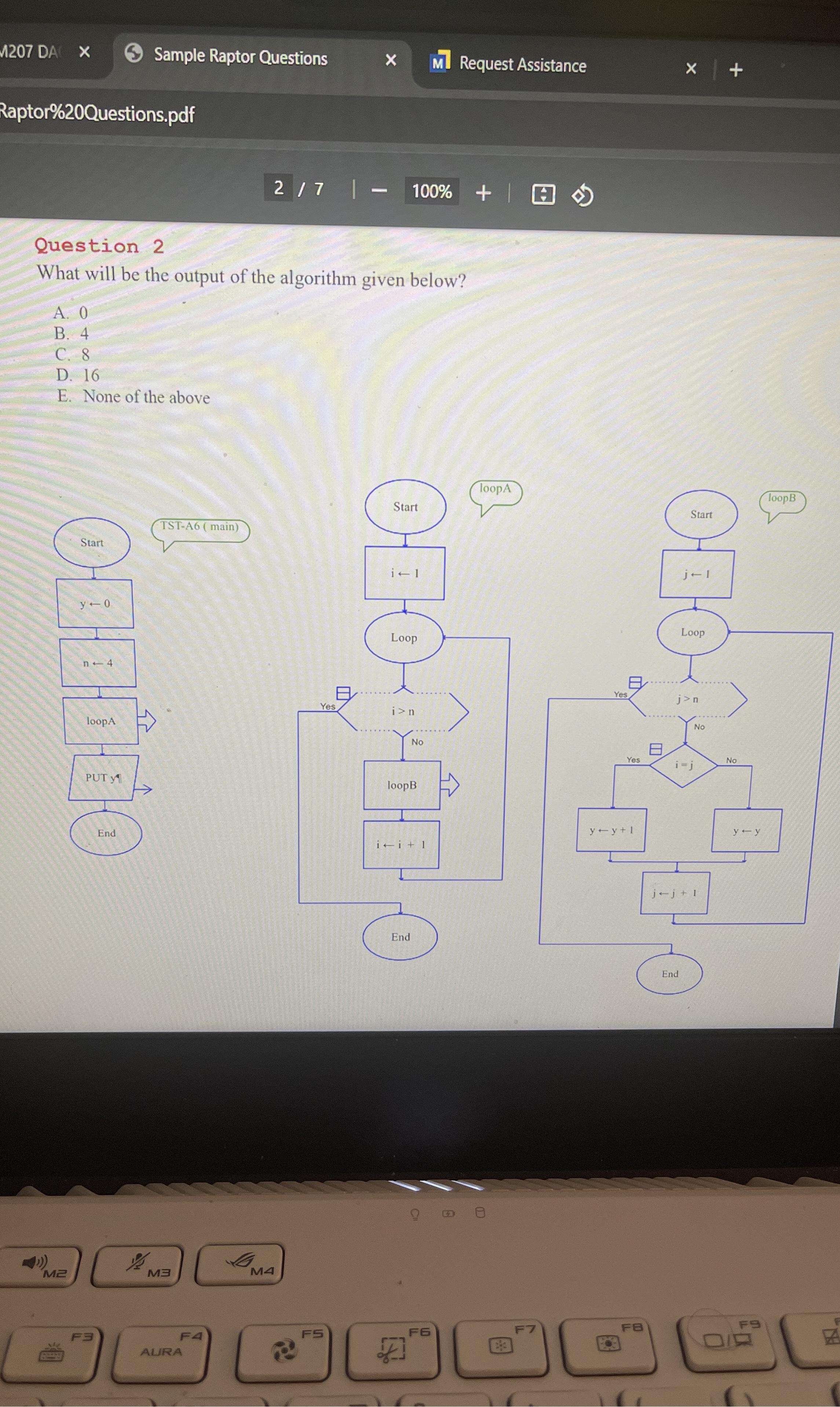 U 2 0 7 DA Sample Raptor Questions Request