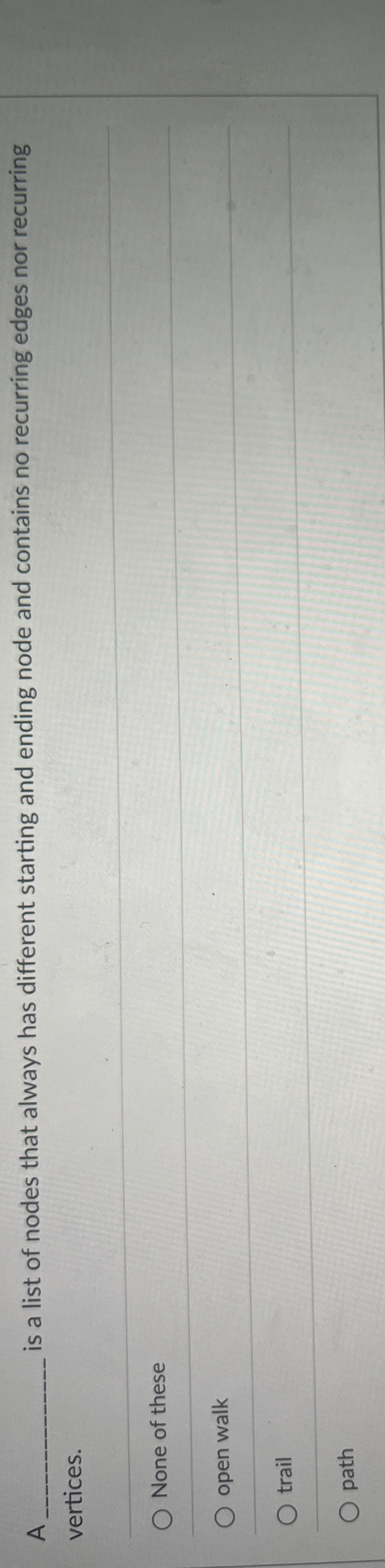 A is a list of nodes that always has different