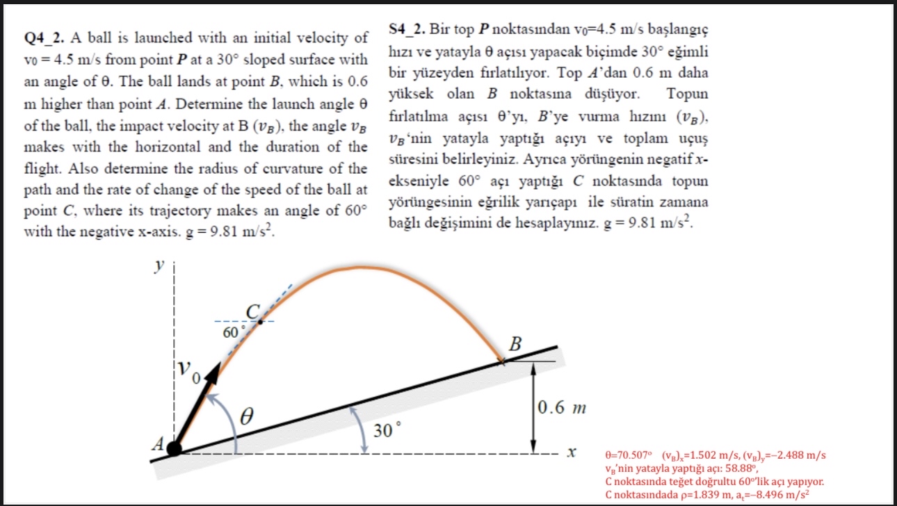 Q 4 _ 2 . A ball is launched with an initial