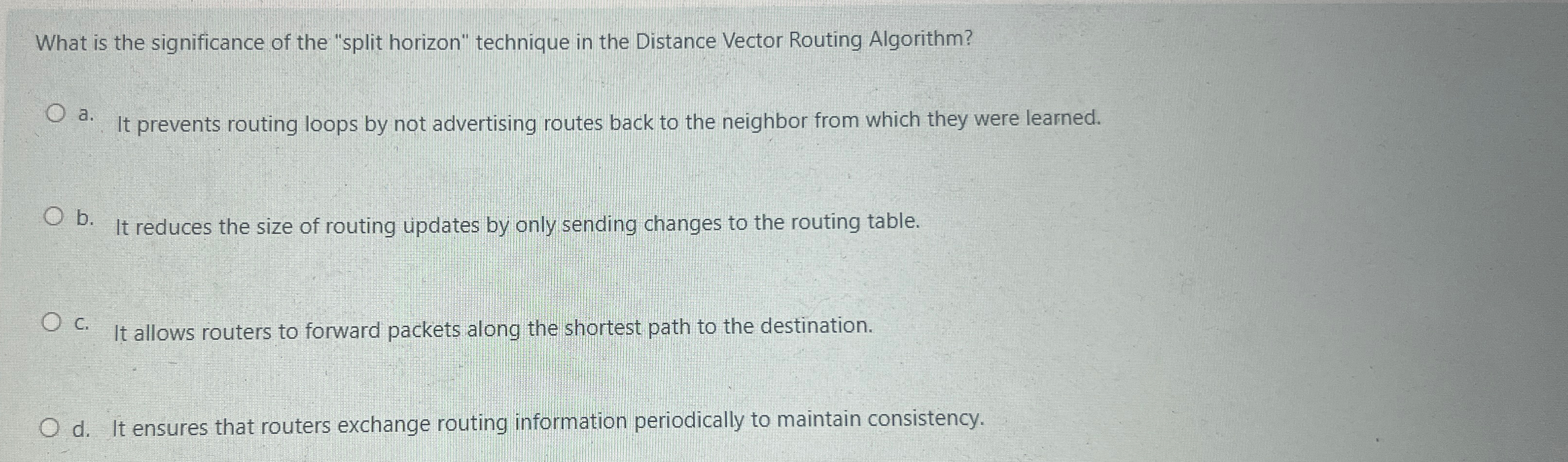 What is the significance of the "split horizon"