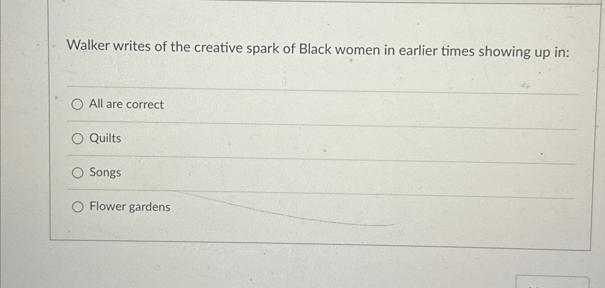 Walker writes of the creative spark of Black