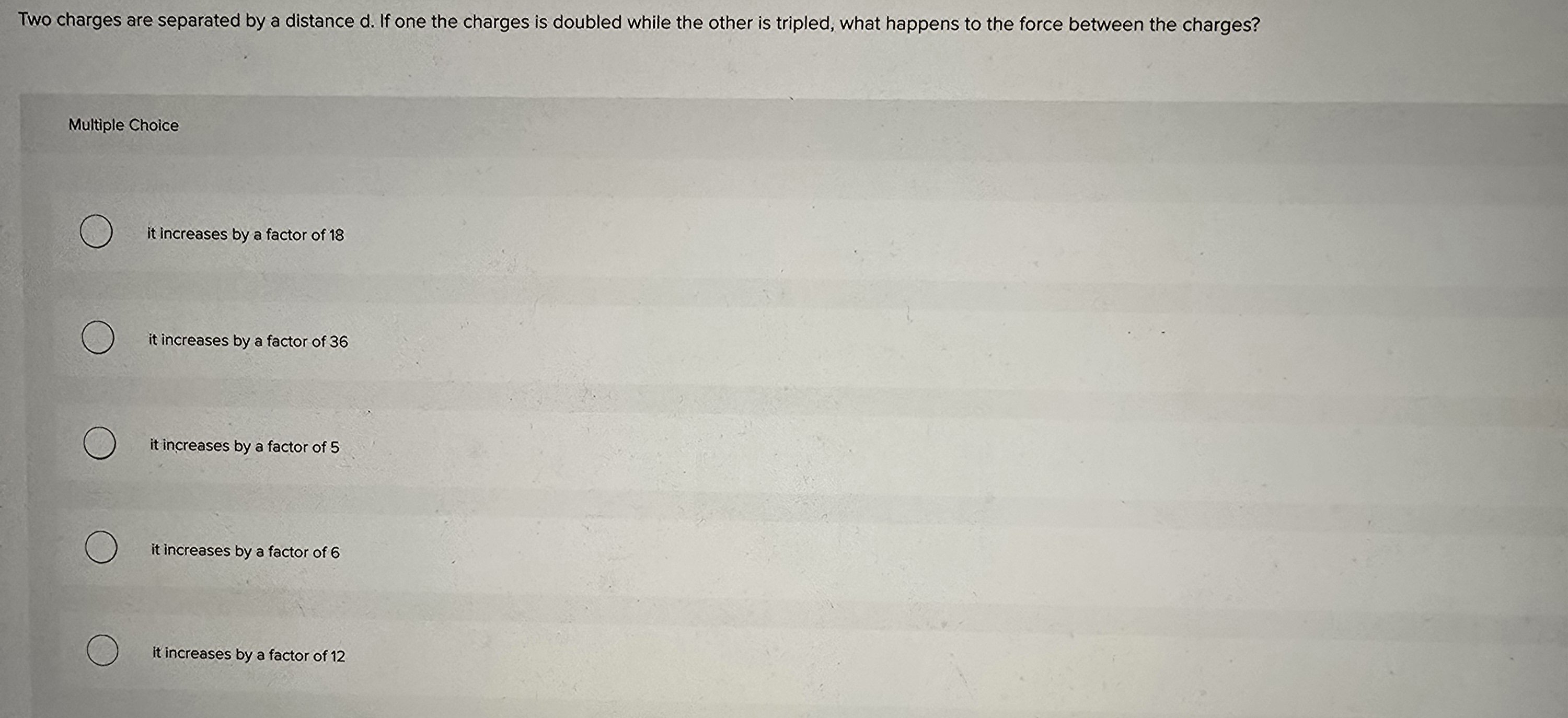 Two charges are separated by a distance \ ( d \ )