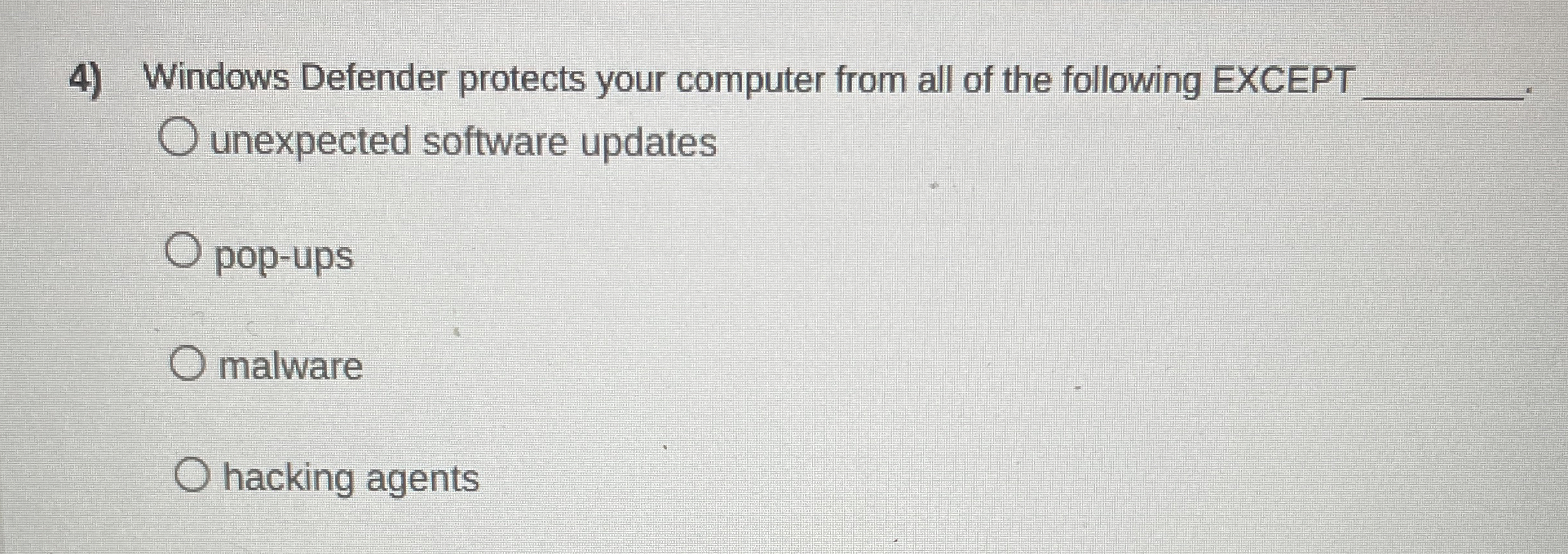 Windows Defender protects your computer from all