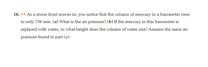 1 6 . . As a storm front moves in , you notice