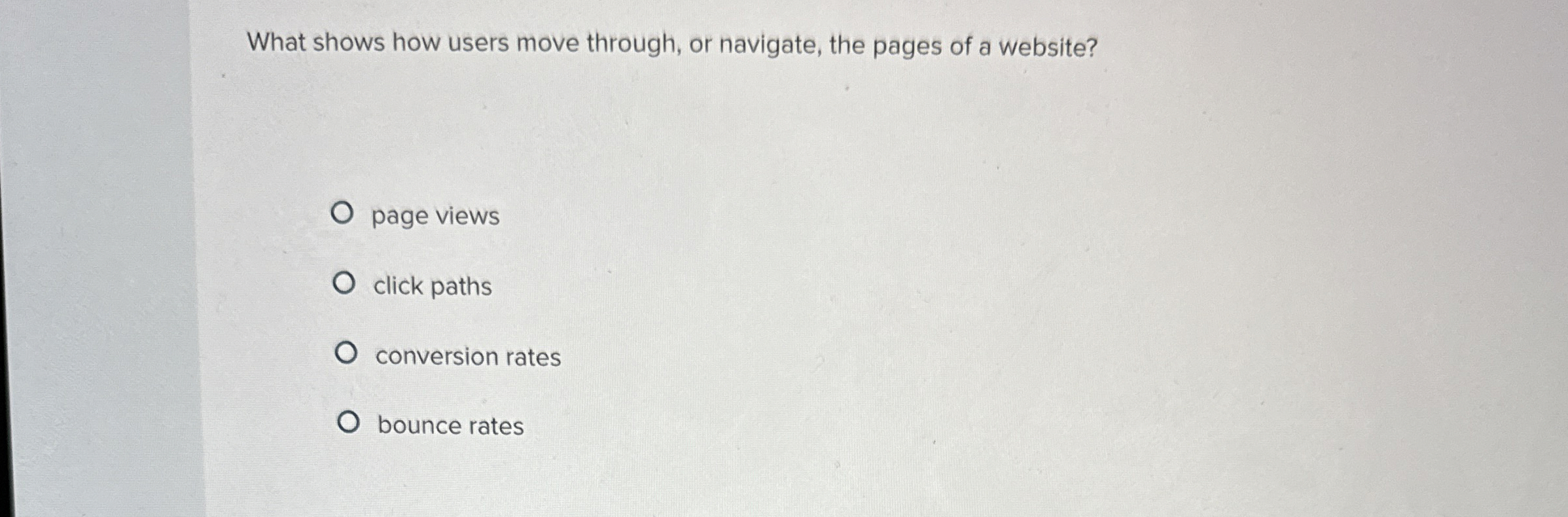 What shows how users move through, or navigate,