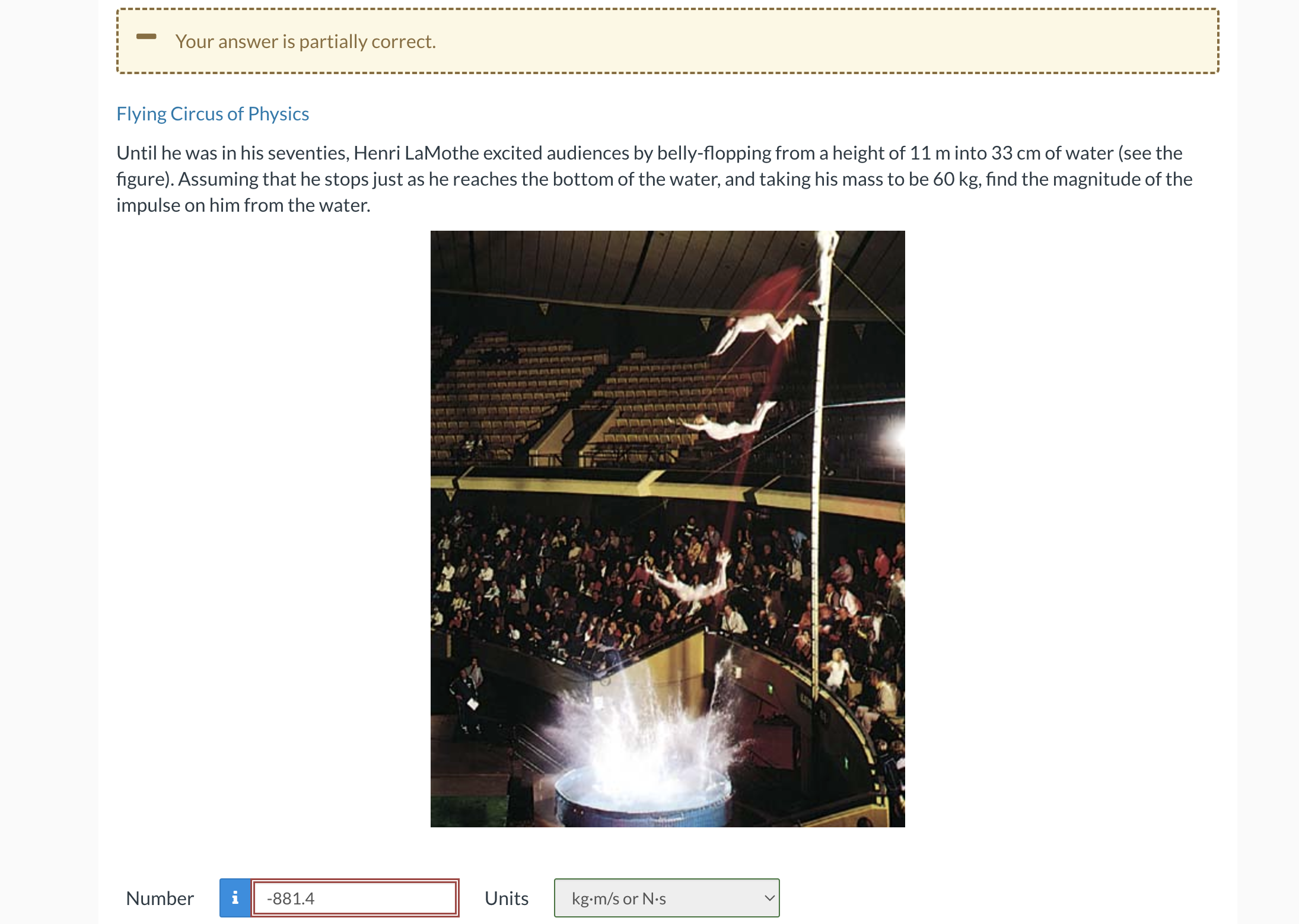 Your answer is partially correct. I got 8 8 1 . 4