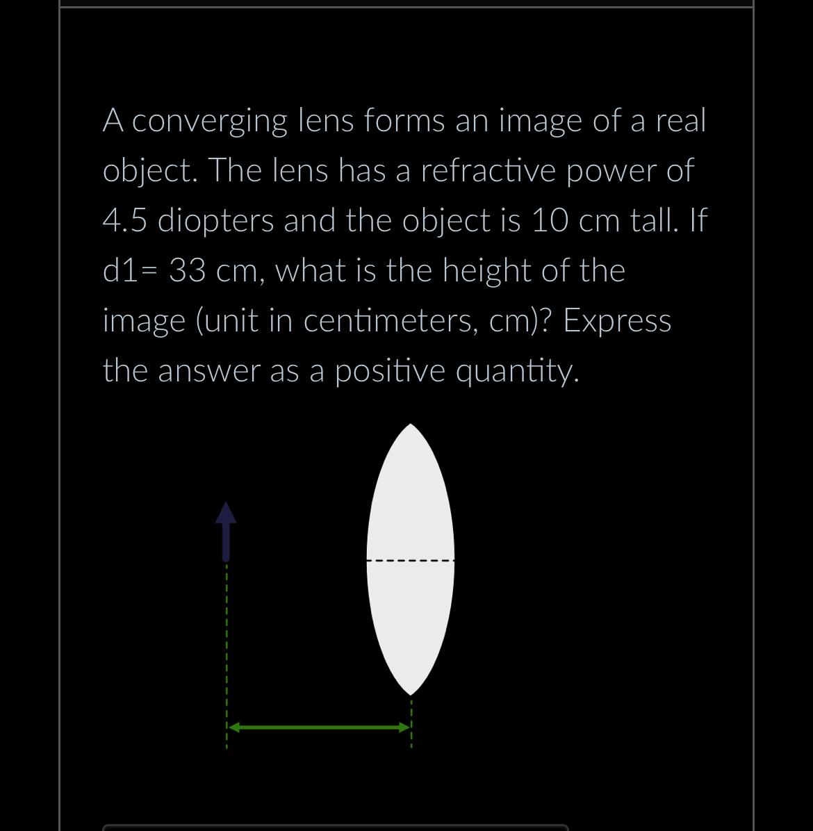 A converging lens forms an image of a real