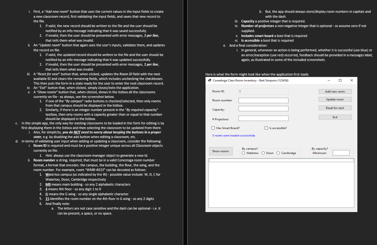 b . But, the app should always store / display