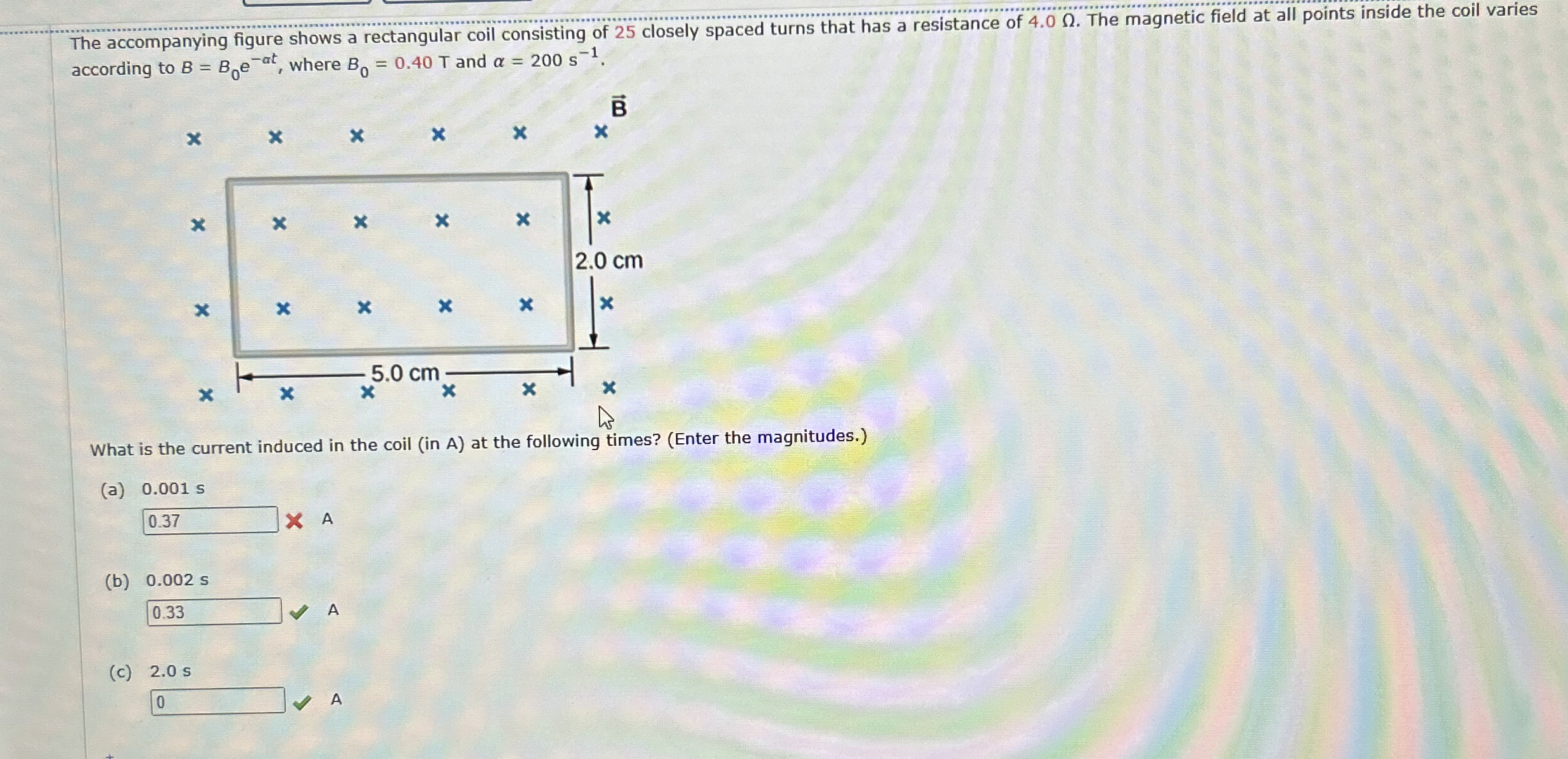 The accompanying figure shows a rectangular coil