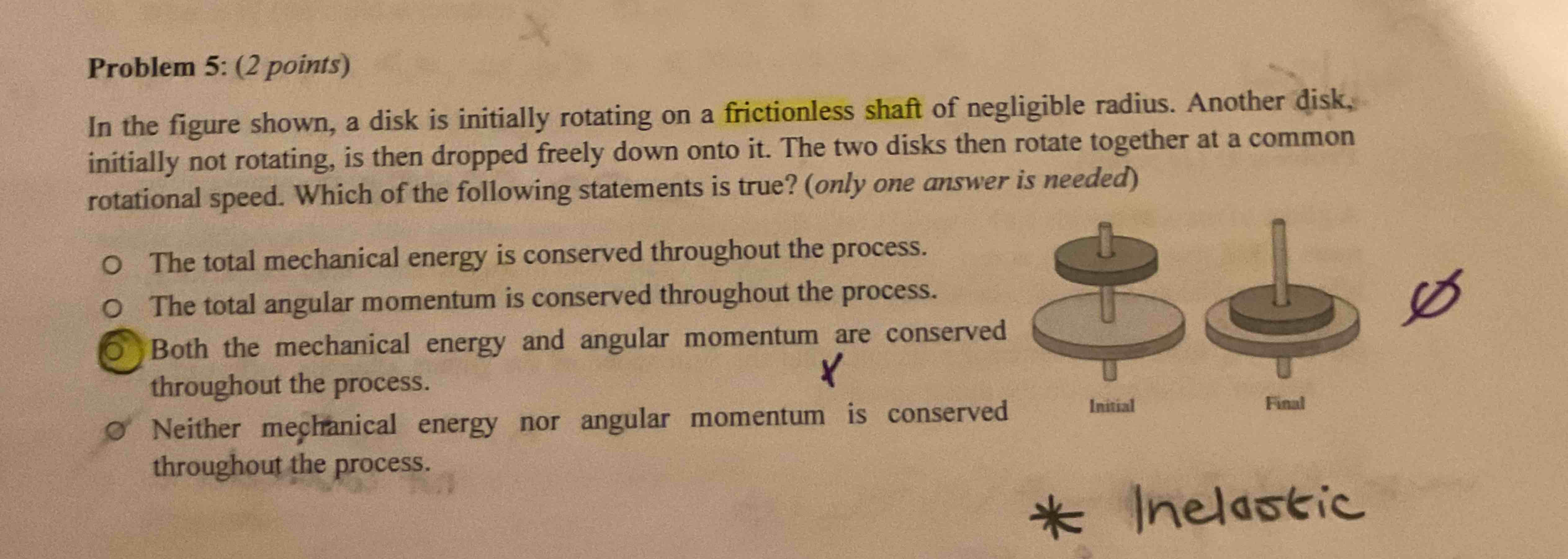 Problem 5 : ( 2 points ) In the figure shown, a