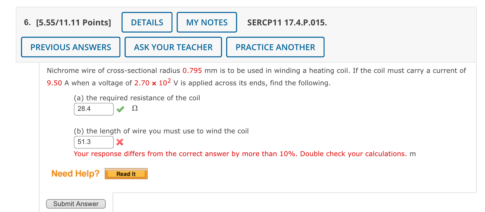 [ 5 . 5 5 / 1 1 . 1 1 Points ] SERCP 1 1 1 7 . 4