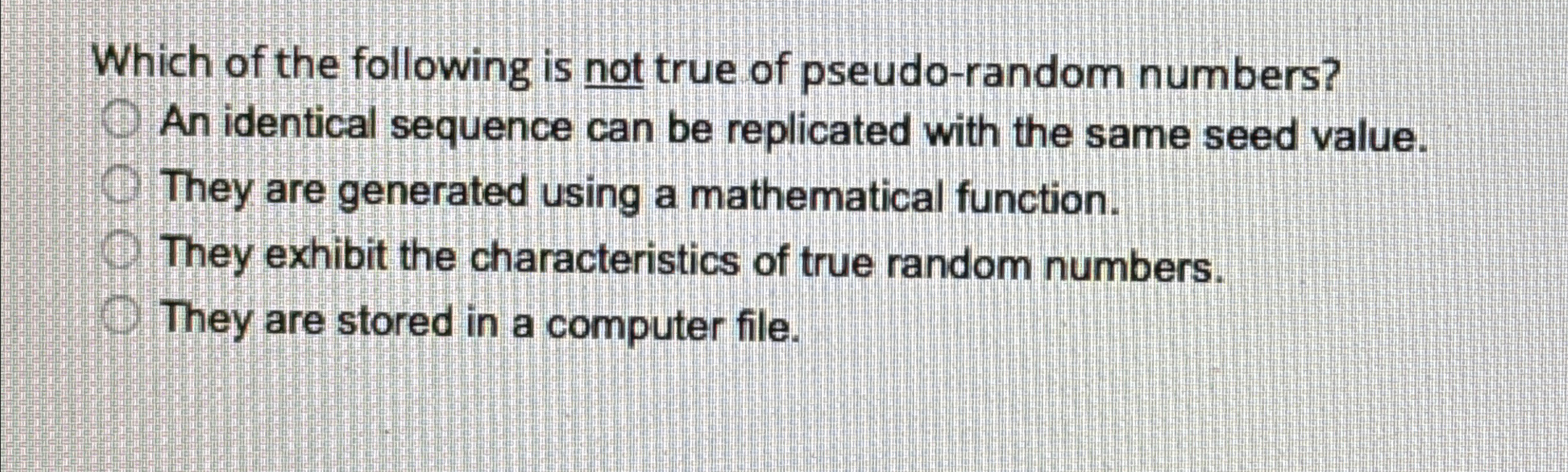 Which of the following is not true of pseudo -