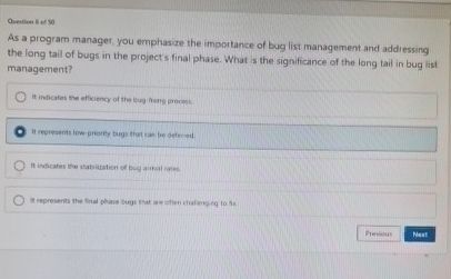 Quentien in of so As a program manager, you