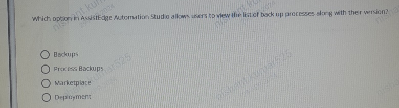 Which option in Assistedge Automation Studio