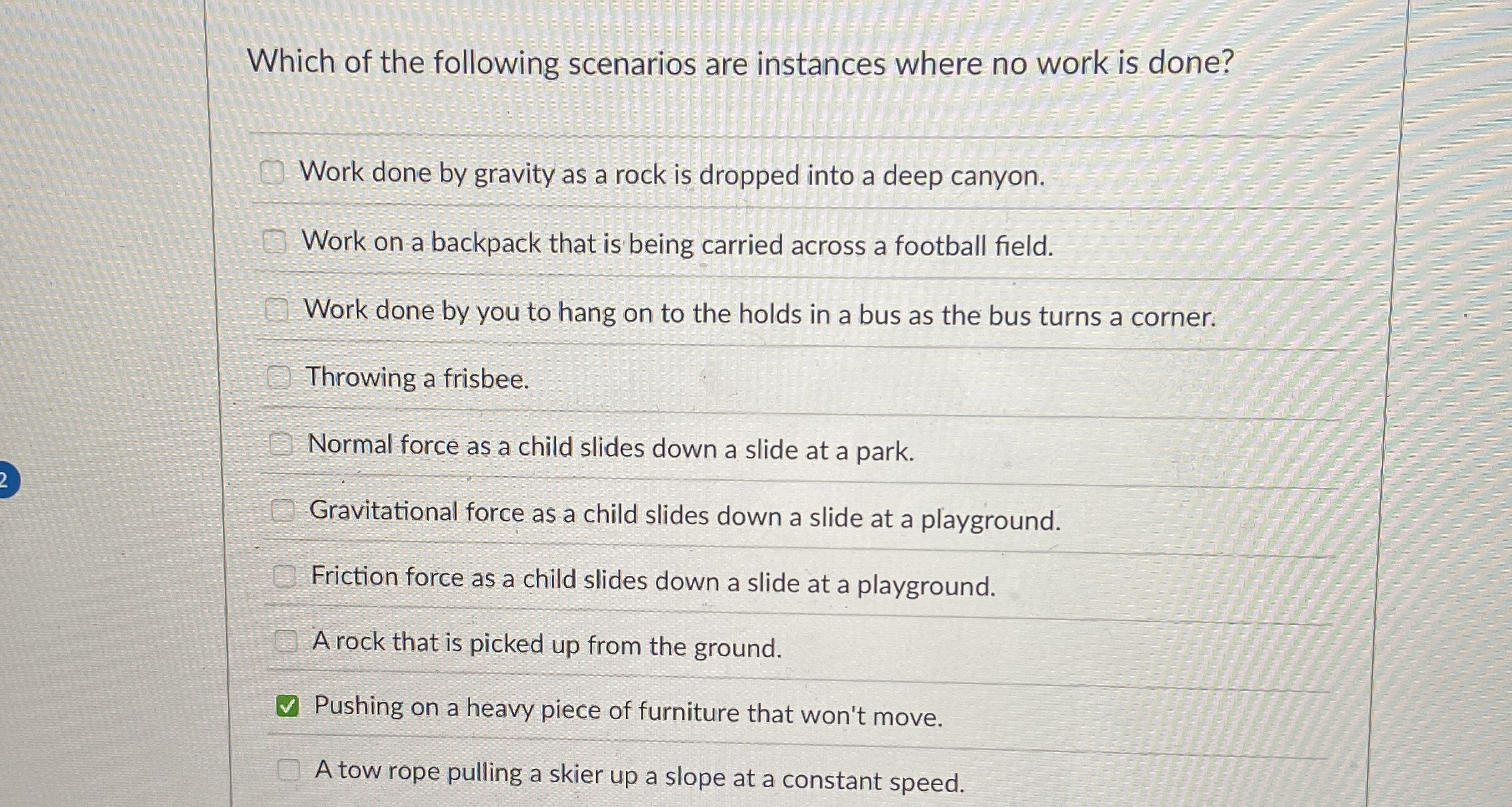 Which of the following scenarios are instances