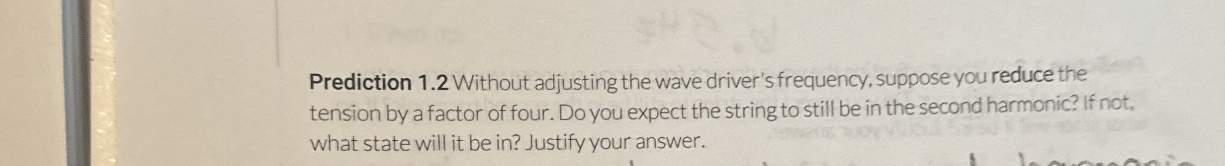 Prediction 1 . 2 Without adjusting the wave