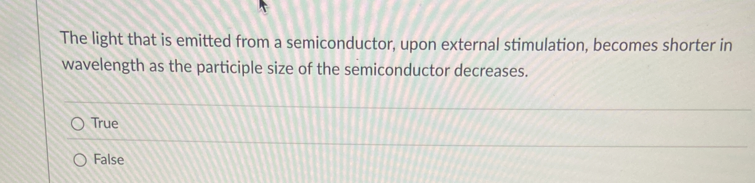 The light that is emitted from a semiconductor,