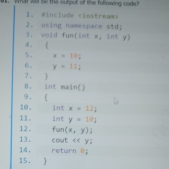 What will be the output of the following code?
