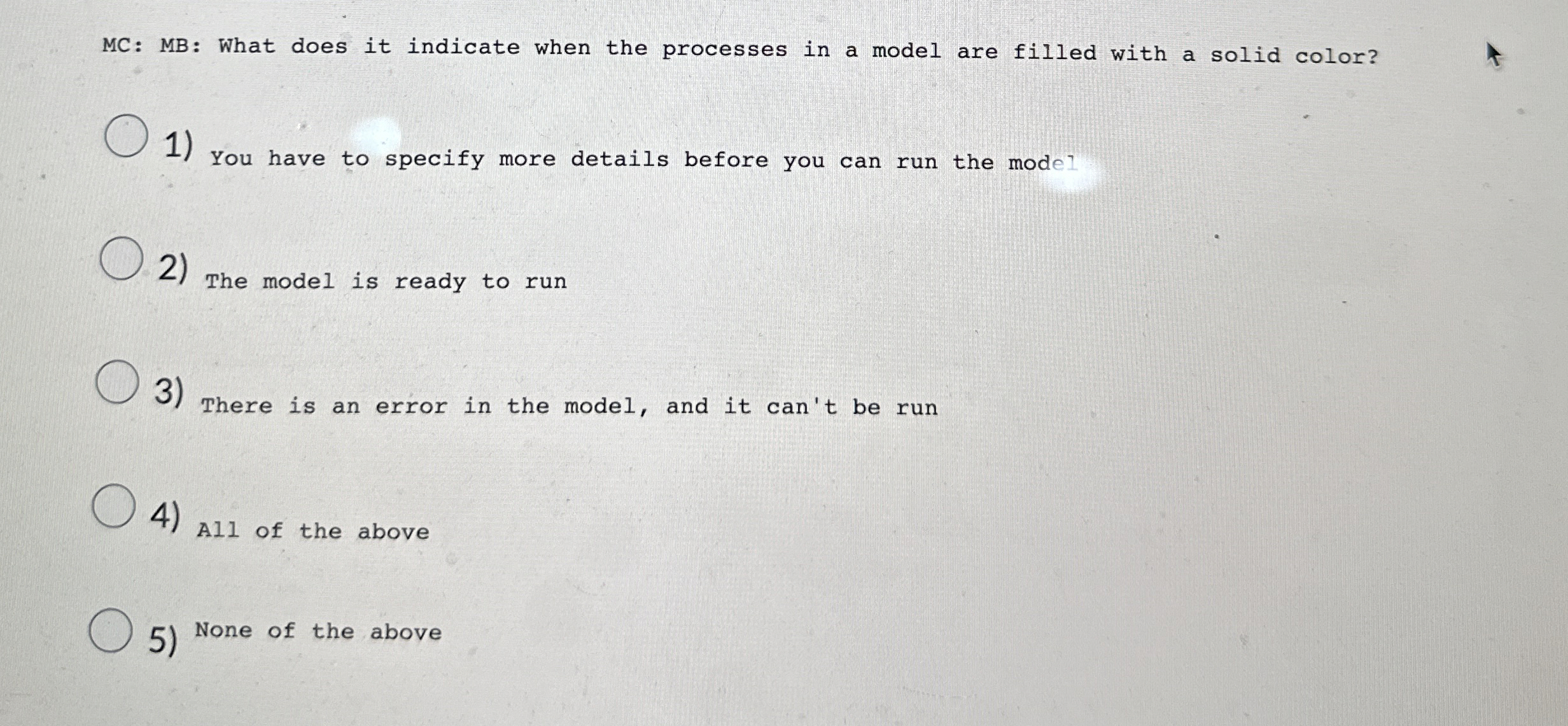 MC: MB: What does it indicate when the processes